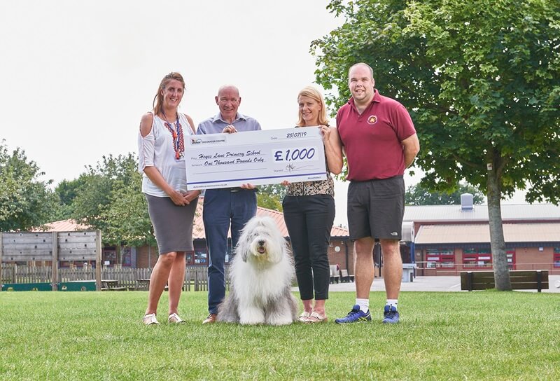 Heyes get a visit from the Dulux Dog!